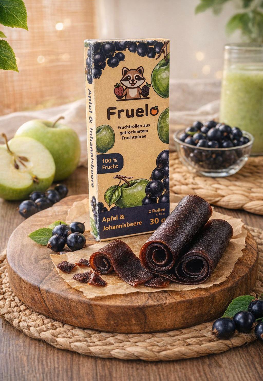 Fruelo Szenebild Apfel und Johannisbeere